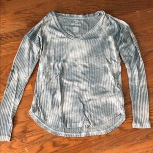 american eagle ribbed long sleeve tee